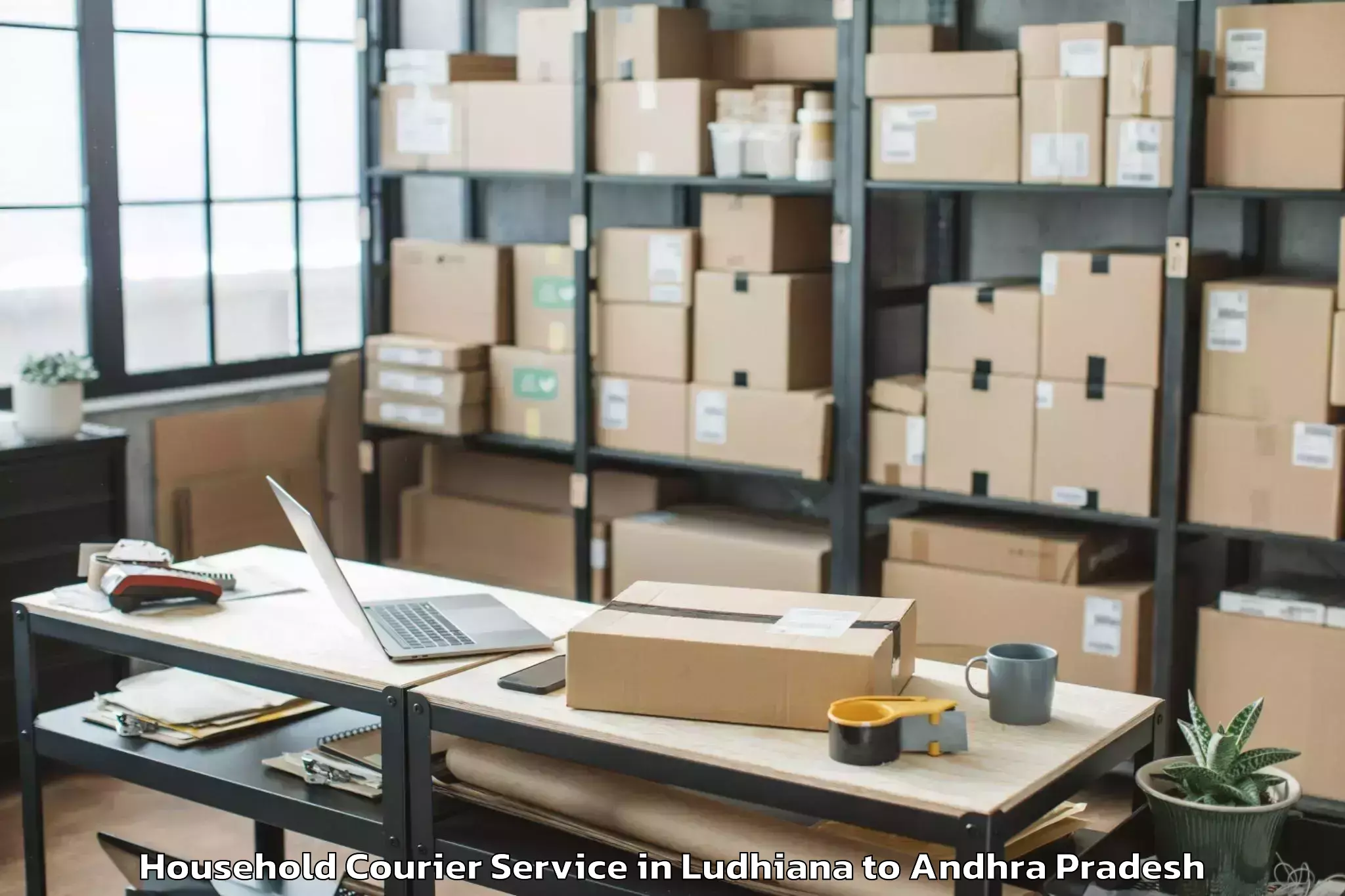 Ludhiana to Gadivemula Household Courier